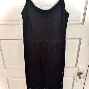 Gianni Bini Lace Fringe Mini Dress